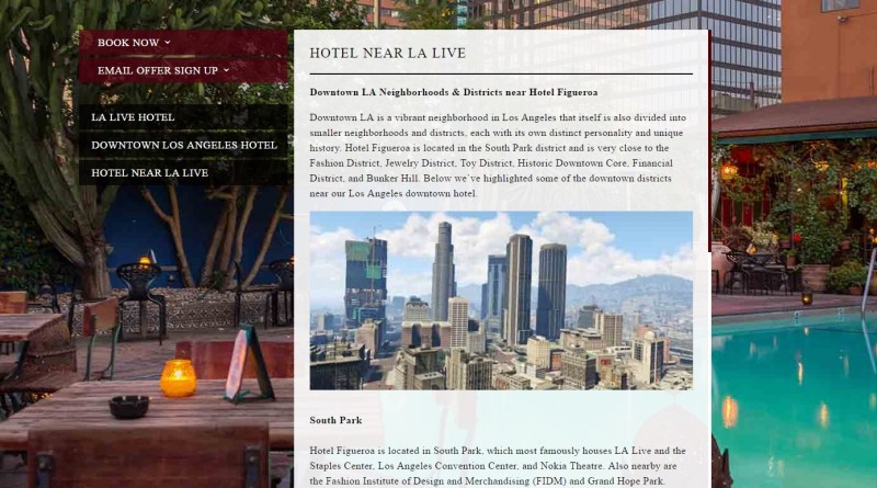 Hotel Figueroa w LA wstawił screen z GTA V